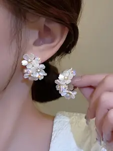 Shining Diva Fashion Gold Plated Hoop Earrings