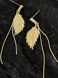 Shining Diva Fashion Gold-Plated Contemporary Drop Earrings