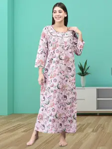Noty Floral Printed Maxi Nightdress
