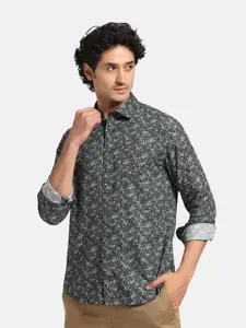 Blackberrys India Slim Fit Floral Printed Cotton Casual Shirt