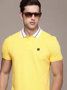 WROGN Pure Cotton Polo Collar Slim Fit Casual T-shirt