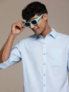 WROGN Solid Slim Fit Pure Cotton Casual Shirt