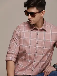 WROGN Slim Fit Checked Casual Shirt