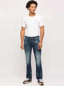 Pepe Jeans Men Slim Fit Clean Look Mid-Rise Heavy Fade Stretchable Jeans