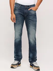 Pepe Jeans Men Slim Fit Clean Look Mid-Rise Heavy Fade Stretchable Jeans