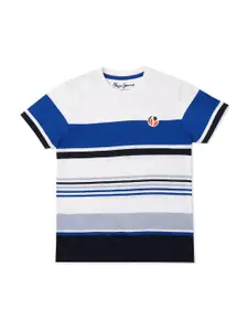 Pepe Jeans Boys Striped Pure Cotton T-shirt