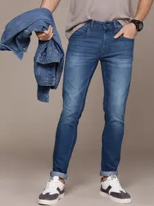 WROGN Men Skinny Fit Light Fade Stretchable Mid-Rise Jeans