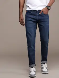 WROGN Men Mid Rise Slim Fit Light Fade Stretchable Jeans