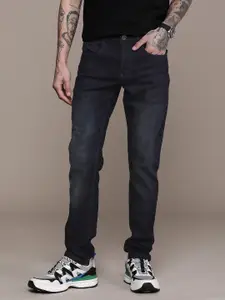 WROGN Men Mid Rise Slim Fit Light Fade Stretchable Jeans