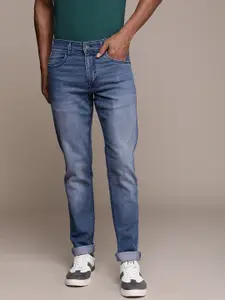 WROGN Men Slim Fit Mid-Rise Light Fade Stretchable Jeans