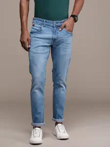 WROGN Men Mid Rise Slim Fit Light Fade Stretchable Jeans