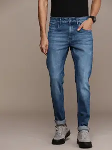 WROGN Men Slim Fit Heavy Fade Stretchable Mid-Rise Jeans