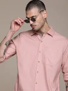 WROGN Pure Cotton Slim Fit Opaque Casual Shirt
