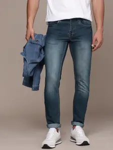 WROGN Men Slim Fit Heavy Fade Stretchable Jeans