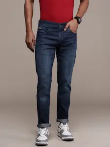 WROGN Men Mid Rise Slim Fit Light Fade Stretchable Jeans