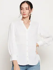 BAESD Mandarin Collar Classic Regular Fit Casual Shirt