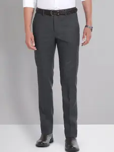 AD By Arvind Mid Rise Dobby Weave Trousers