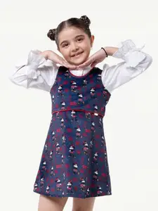 One Friday Girls Minnie Mouse Printed A-Line Dress