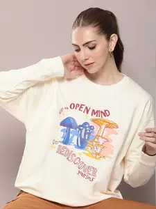 Kook N Keech Women Printed Cotton Sweatshirt