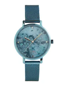 TEAL BY CHUMBAK Women Printed Dial & Metal Straps Analogue Watch 8907605124860