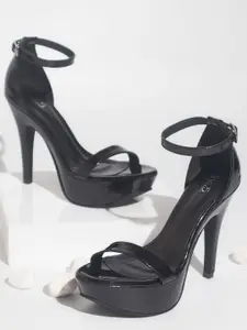 Inc 5 Open Toe Party Platform Heels With Ankle Loop