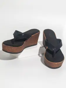 Inc 5 Textured Open Toe Wedge Heels