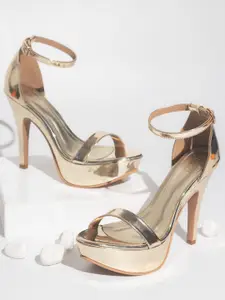 Inc 5 Ankle Looped Open Toe Stiletto Heels