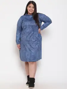 Amydus Plus Size Hooded T-shirt Dress