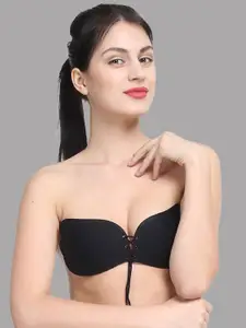 FIMBUL Half Coverage Lightly Padded Microfiber Push-Up Bra With All Day Comfort