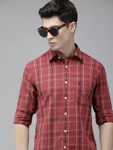 U.S. Polo Assn. Pure Cotton Tailored Fit Checked Casual Shirt
