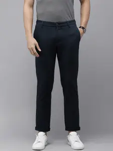 U.S. Polo Assn. Men Textured Denver Slim Fit Chinos Trousers