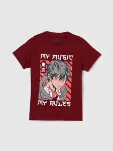 max Boys Graphic Printed Pure Cotton T-shirt