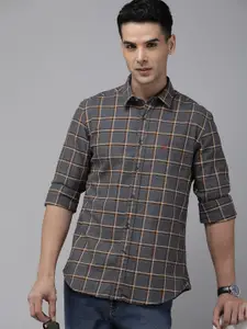 U.S. Polo Assn. Denim Co. Slim Fit Checked Pure Cotton Casual Shirt