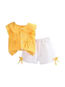 StyleCast Girls Yellow Top with Shorts