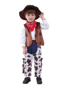StyleCast Boys White Shirt with Trousers & Waistcoat With Hat