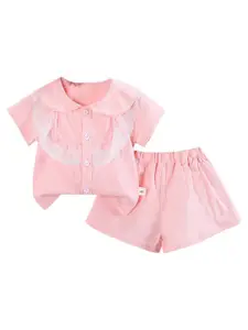 StyleCast Girls Pink Top with Shorts