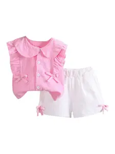 StyleCast Girls Pink Top with Shorts