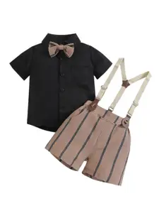 StyleCast Boys Black Shirt With Shorts