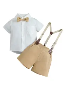 StyleCast Boys White Shirt with Shorts