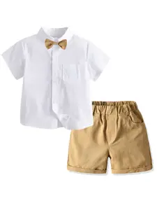 StyleCast Boys White Shirt with Shorts