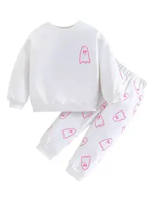 StyleCast Girls White Top With Joggers