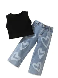 StyleCast Girls Black Top with Jeans