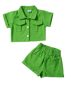 StyleCast Girls Green Top With Shorts