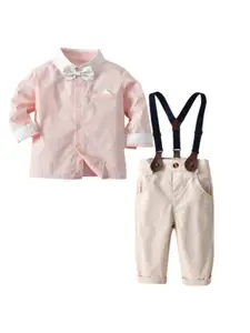 StyleCast Boys Pink Long Sleeves Shirt With Trousers