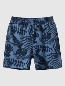 StyleCast Boys Blue Mid-Rise Floral Printed Rapid-Dry Cotton Shorts