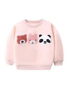 StyleCast Girls Pink Embroidered Sweatshirt