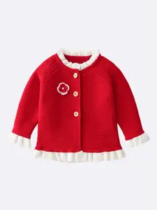 StyleCast Girls Floral Cardigan Sweater