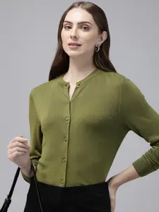 Van Heusen Woman Solid Long Sleeves Cardigan Sweaters