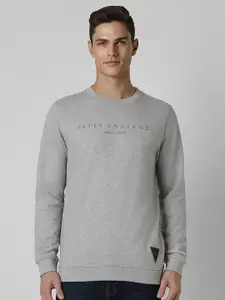Peter England Casuals Typography Printed Pullover Sweatshirt