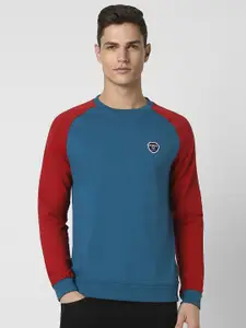 PETER ENGLAND UNIVERSITY Colourblocked Pullover Sweatshirt